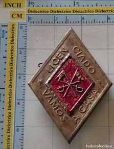 Military Antiques: ANTIGUA INSIGNIA ROMBO GIGANTE. LICENCIADO VAMOS A CASA. CABALLERÁI EJÉRCITO ESPAÑOL.